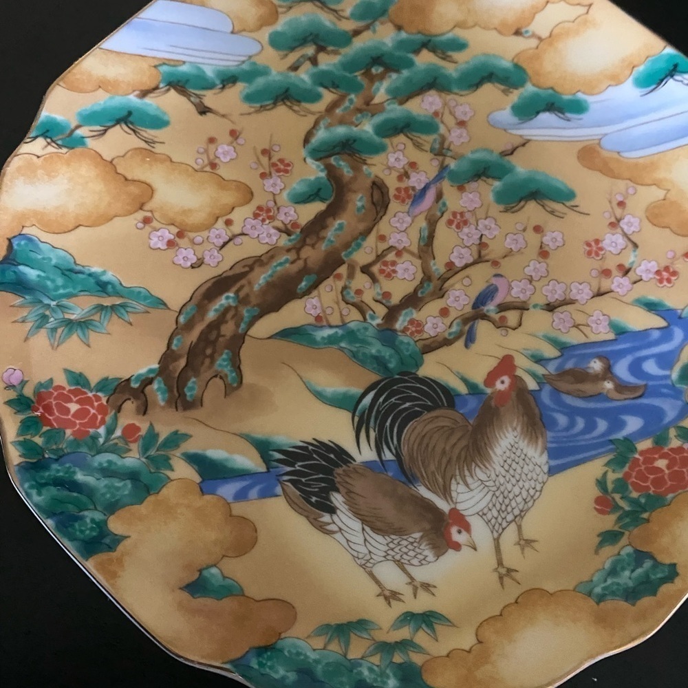 Vintage Jade Tree Takahashi San Francisco Pastoral Scene 71/2”Hand Painted Plate - Picture 9 of 14